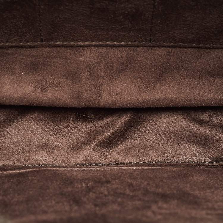 Pre Owned Ermenegildo Zegna Brown Ombre Leather Briefcase Bag