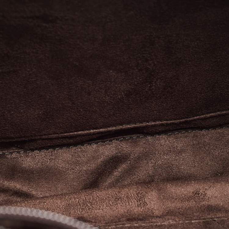 Pre Owned Ermenegildo Zegna Brown Ombre Leather Briefcase Bag