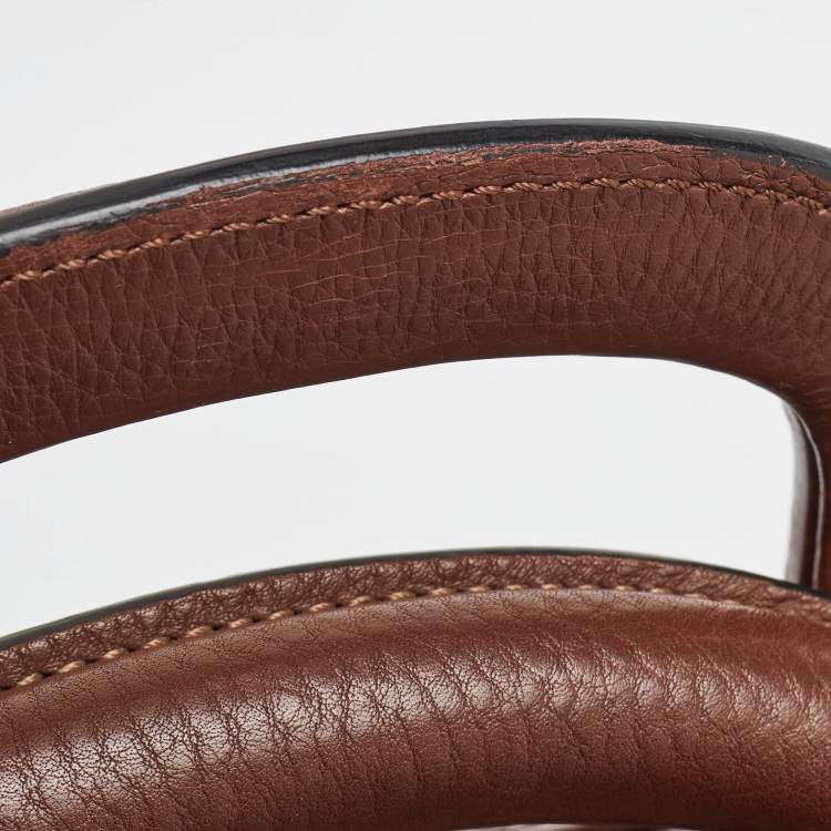 Pre Owned Ermenegildo Zegna Dark Brown Leather Briefcase