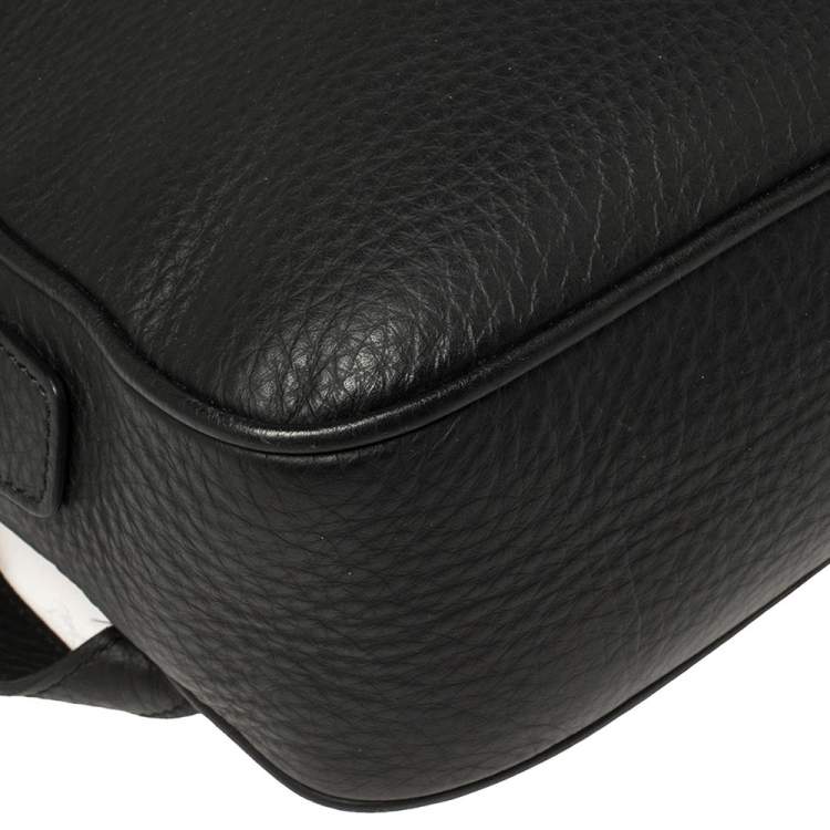 Ermenegildo Zegna Black Grained Leather Backpack Ermenegildo Zegna ...