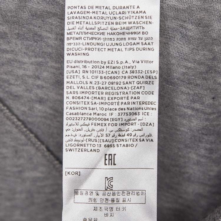 Pre Owned Ermenegildo Zegna Grey Wool Blend Knit Joggers L
