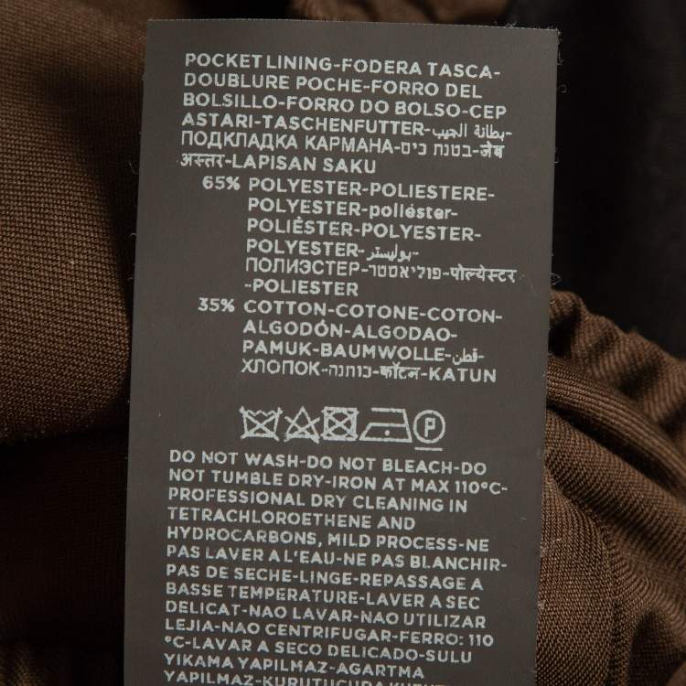 Pre Owned Ermenegildo Zegna Brown Wool Joggers XL