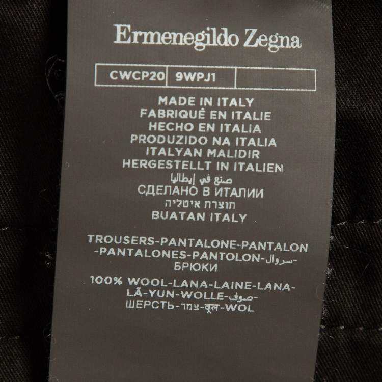 Pre Owned Ermenegildo Zegna Brown Wool Joggers XL