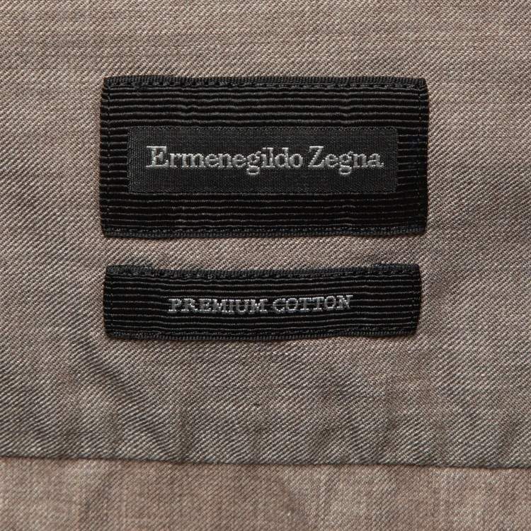 مملوكة مسبقًا Ermenegildo Zegna Light Brown Cotton T-Shirt L