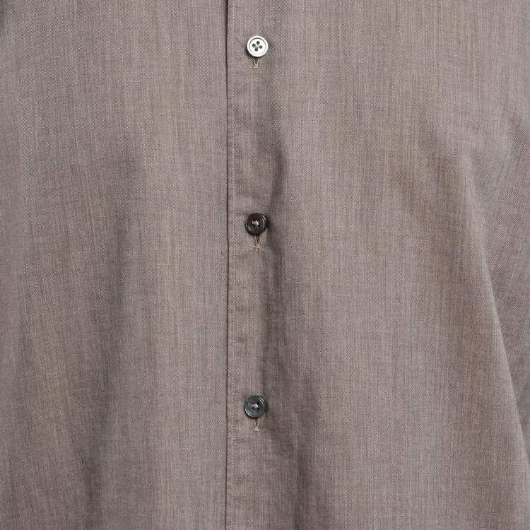 مملوكة مسبقًا Ermenegildo Zegna Light Brown Cotton T-Shirt L