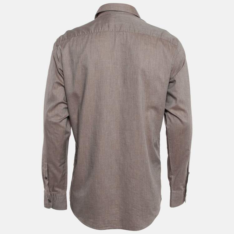 مملوكة مسبقًا Ermenegildo Zegna Light Brown Cotton T-Shirt L