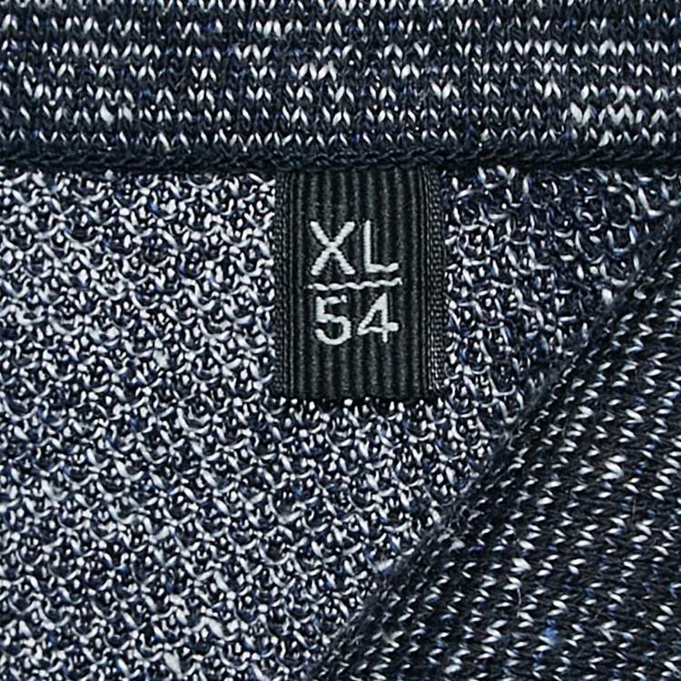 Pre Owned Ermenegildo Zegna Blue Cotton Blend Polo T-Shirt XL