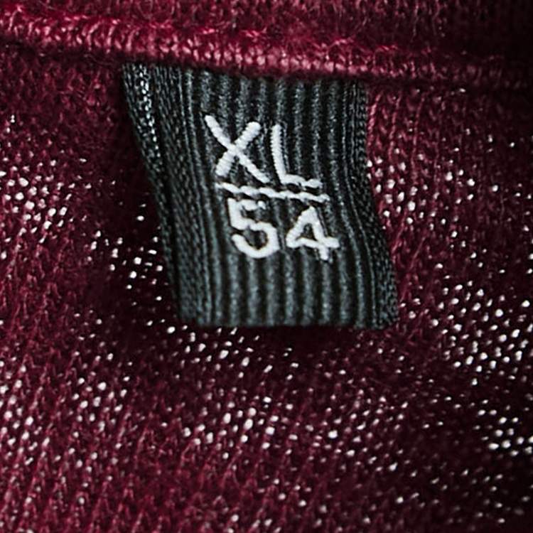 Pre Owned Ermenegildo Zegna Red Jersey Polo T-Shirt XL