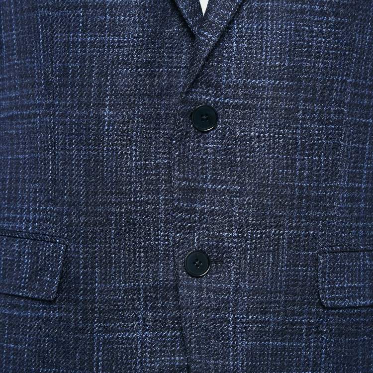 Pre Owned Ermenegildo Zegna Navy Blue Wool Winter Crossover Blazer XL