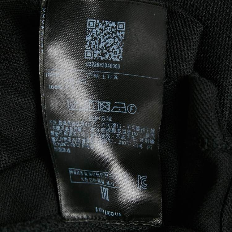 Pre Owned Ermenegildo Zegna Black Wool Pique Polo T-Shirt XL