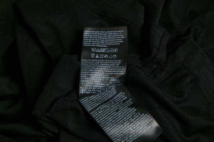 Pre Owned Ermenegildo Zegna Black Wool Pique Polo T-Shirt XL