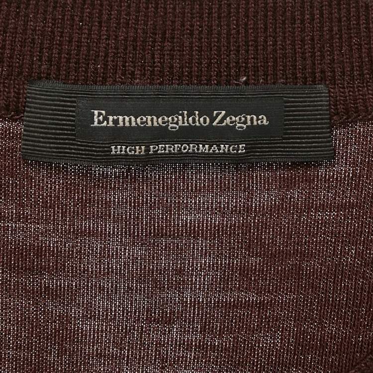 Pre Owned Ermenegildo Zegna Brown Jersey Raglan Sleeve T-Shirt L