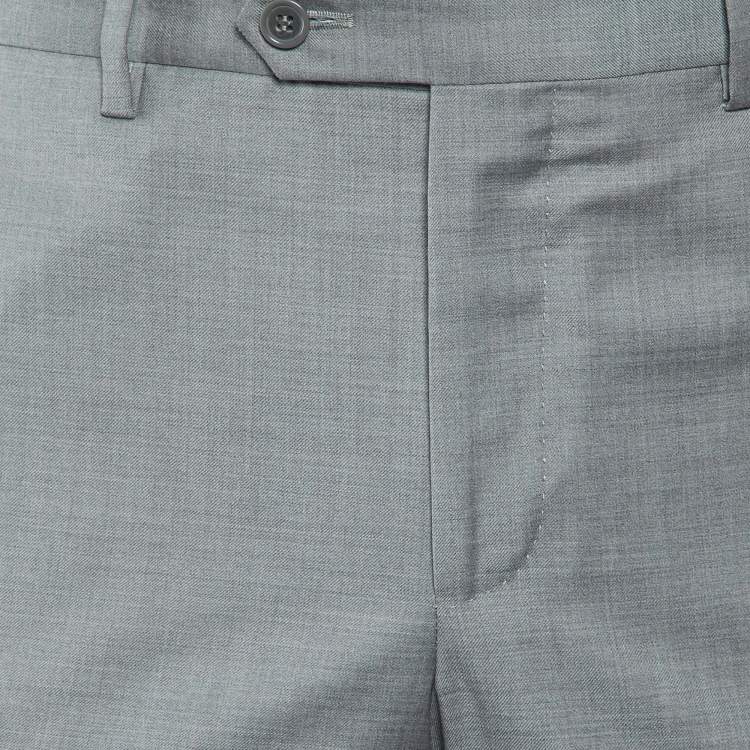 Pre Owned Ermenegildo Zegna Grey Wool Trousers M