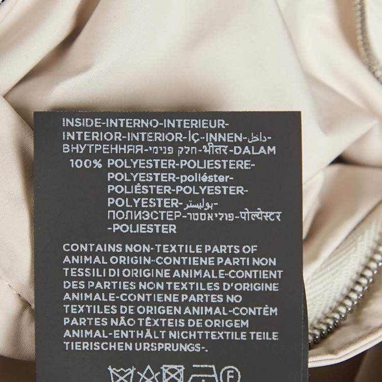 Pre Owned Ermenegildo Zegna Blue/Beige Nylon Zip-Up Reversible Jacket L