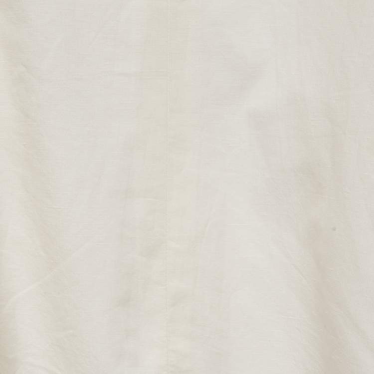 Pre Owned Ermenegildo Zegna Off-White Cotton Blend Single Breasted Blazer XL