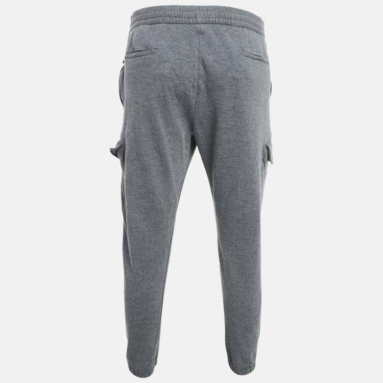 Pre Owned Ermenegildo Zegna Grey Wool Knit Utility Pants 4XL