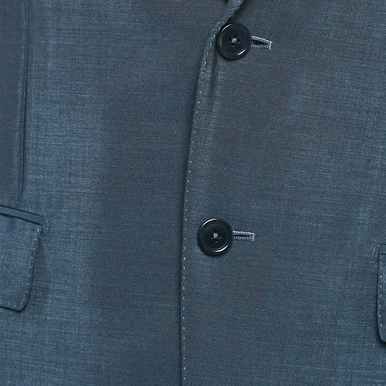 Pre Owned Ermenegildo Zegna Blue Wool Pants Suit M
