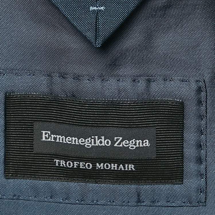 Pre Owned Ermenegildo Zegna Blue Wool Pants Suit M