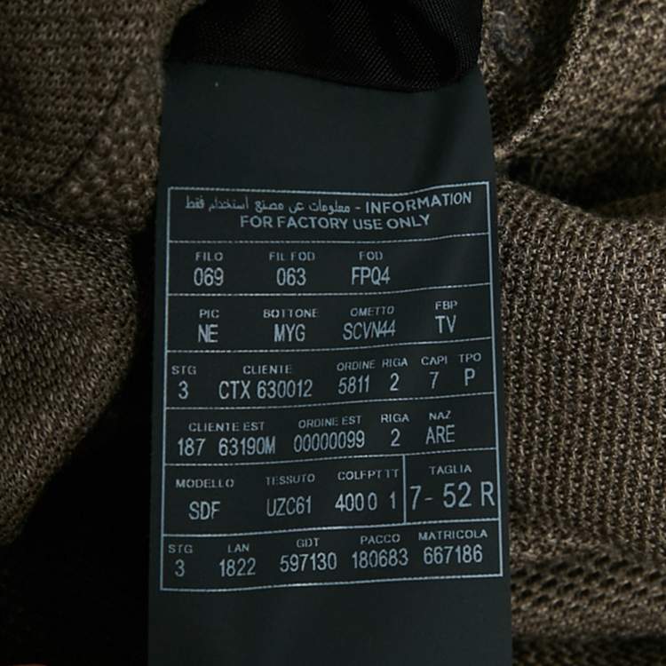 Pre Owned Ermenegildo Zegna Brown Jersey Single Breasted Blazer XL