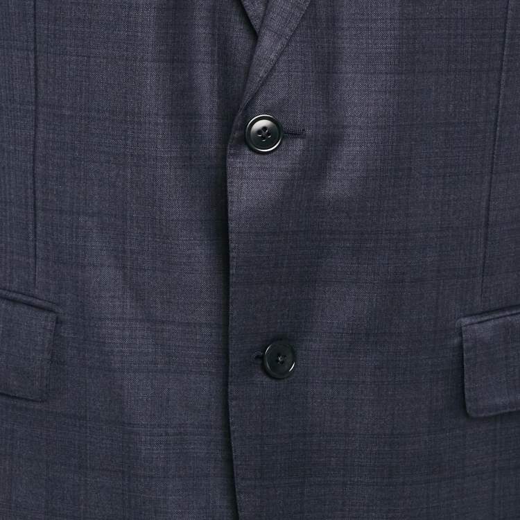 Pre Owned Ermenegildo Zegna Blue Wool Single Breasted Trofeo Blazer XXL