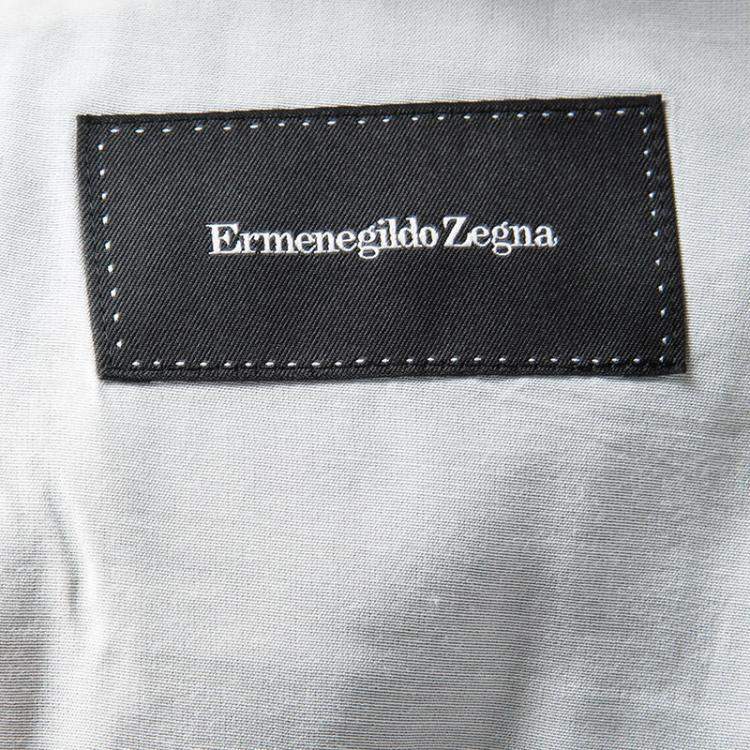 Pre Owned Ermenegildo Zegna Marled Cashmere Blend Blazer L