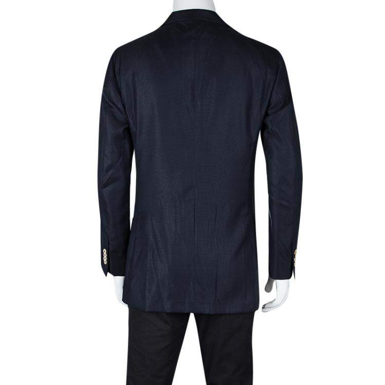 Pre Owned Ermenegildo Zegna Navy Blue Travel Blazer XL