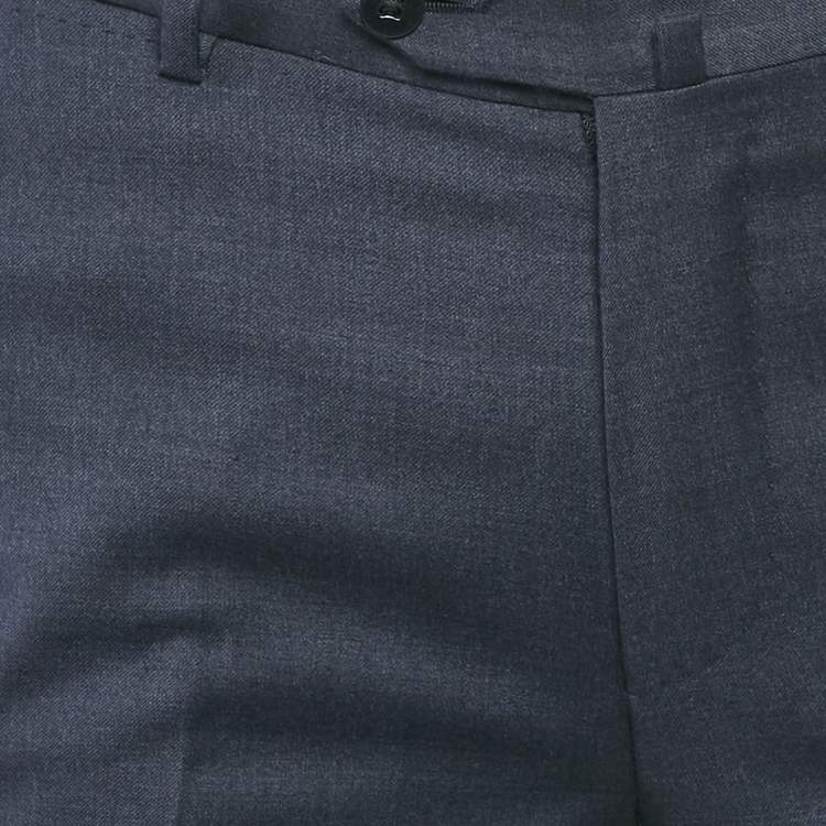 مملوكة مسبقًا Ermenegildo Zegna Navy Blue Wool Formal Trousers M