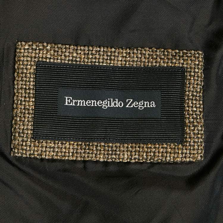 مملوكة مسبقًا Ermenegildo Zegna Green Wool Blend Single Breasted Blazer XXXL