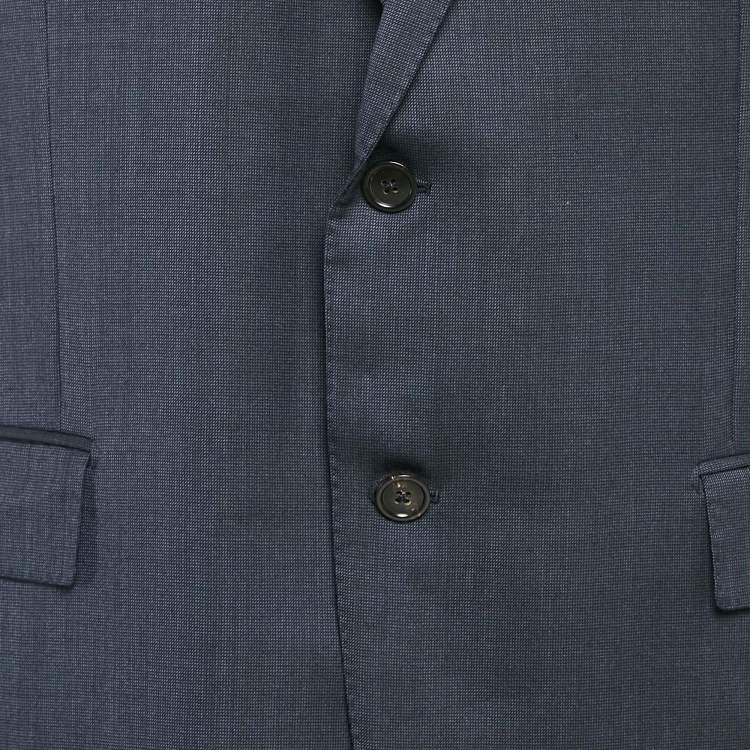 Pre Owned Ermenegildo Zegna Blue Wool Single Breasted Suit XXL