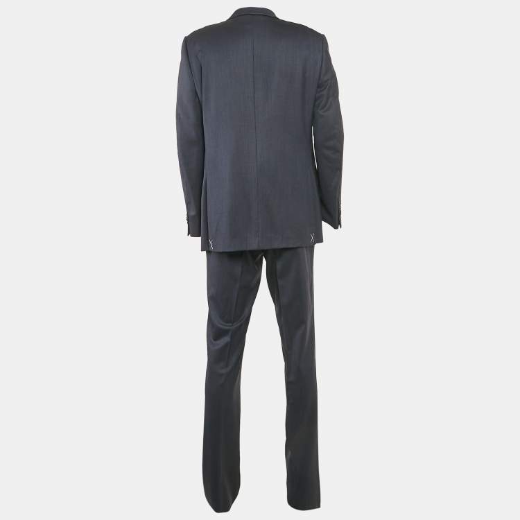 Pre Owned Ermenegildo Zegna Blue Wool Single Breasted Suit XXL