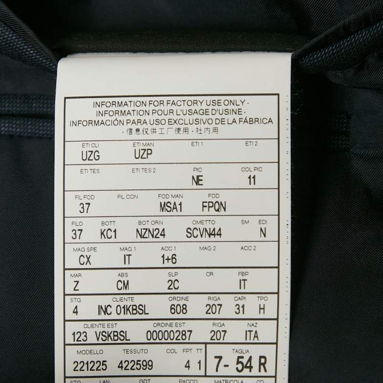 Pre Owned Ermenegildo Zegna Blue Wool Single Breasted Suit XXL