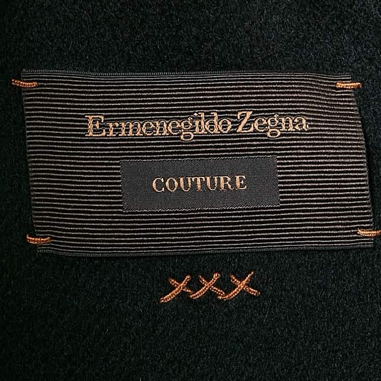 Pre Owned Ermenegildo Zegna Black Wool Felt Hooded Coat XXL