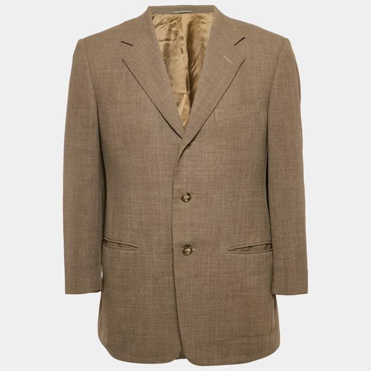 Pre Owned Ermenegildo Zegna Traveller Brown Regular Fit Blazer L