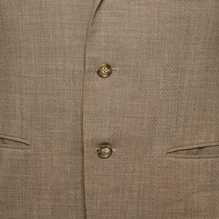 Pre Owned Ermenegildo Zegna Traveller Brown Regular Fit Blazer L