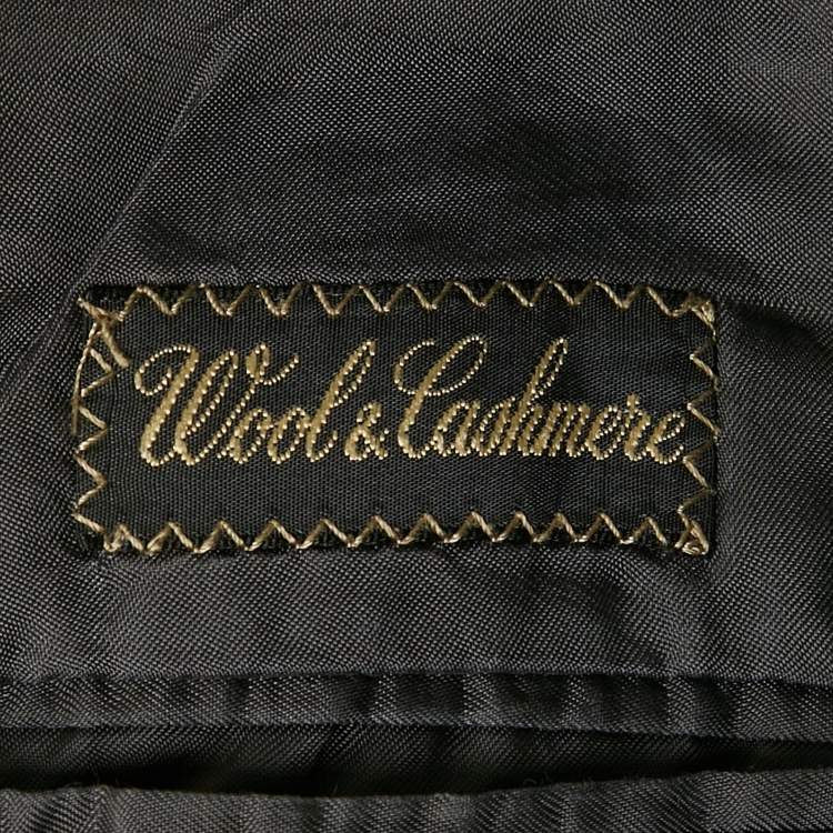 Pre Owned Ermenegildo Zegna Black Wool & Cashmere Button Front Blazer M