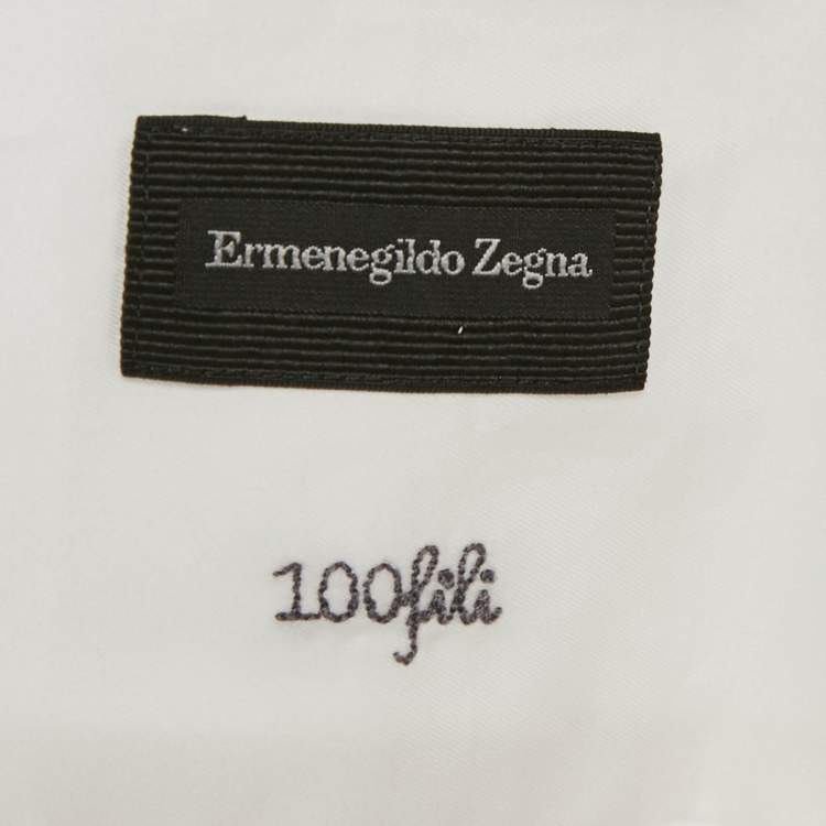 Pre Owned Ermenegildo Zegna White Cotton Regular Fit Shirt 3XL