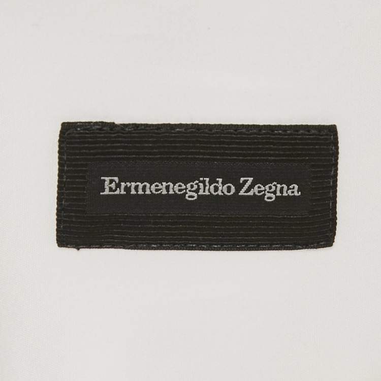 Pre Owned Ermenegildo Zegna White Cotton Full Sleeve Shirt XL
