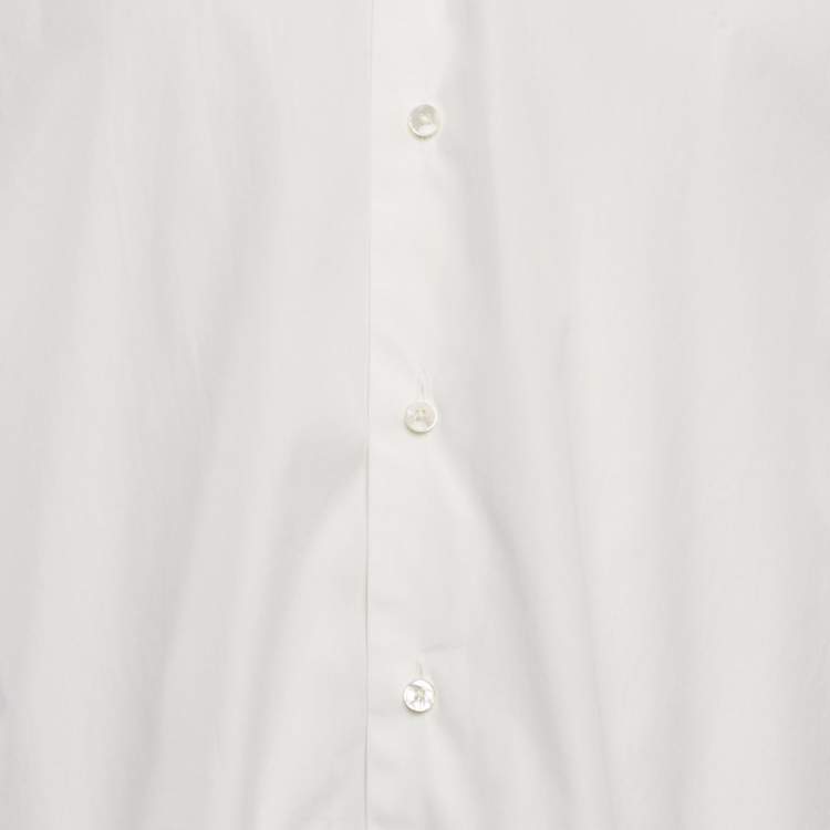 Pre Owned Ermenegildo Zegna White Cotton Full Sleeve Shirt XL