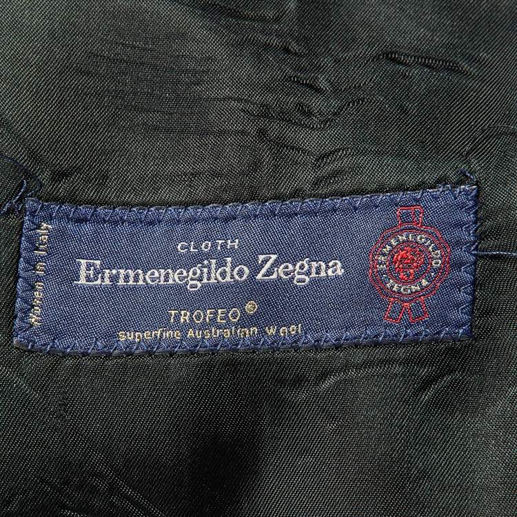 Pre Owned Ermenegildo Zegna Black Wool Tailored Suit XL