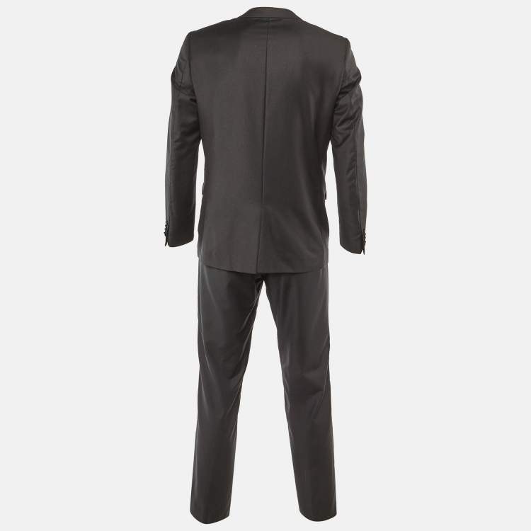 Pre Owned Ermenegildo Zegna Black Wool Tailored Suit XL