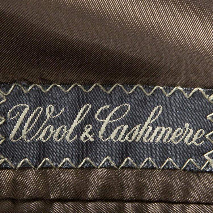 Pre Owned Ermenegildo Zegna By Mientus Brown Wool Cashmere Double Breasted Blazer L