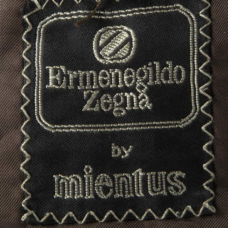 Pre Owned Ermenegildo Zegna By Mientus Brown Wool Cashmere Double Breasted Blazer L