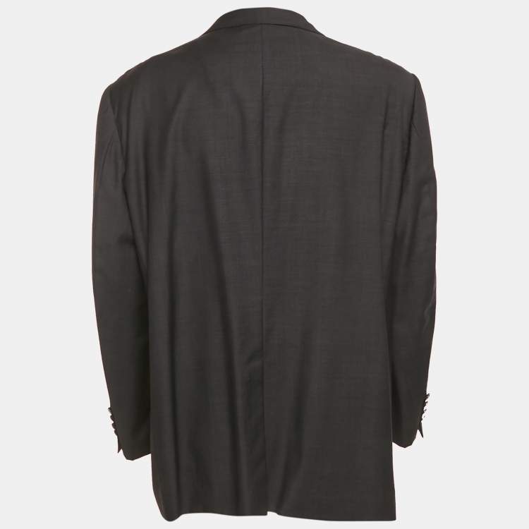 Pre Owned Ermenegildo Zegna Zenith Black Wool Single Breasted Blazer XXL