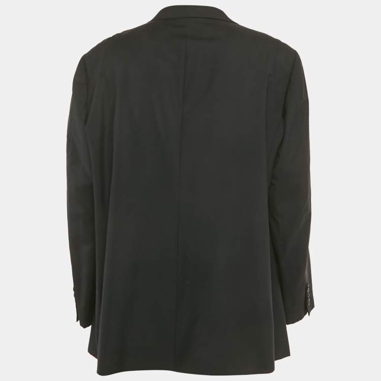 Pre Owned Ermenegildo Zegna Zenith Black Wool Single Breasted Blazer XXL