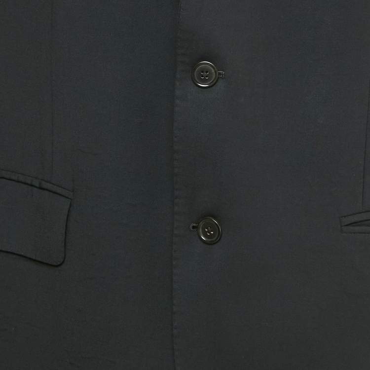 Pre Owned Ermenegildo Zegna Zenith Black Wool Single Breasted Blazer XXL