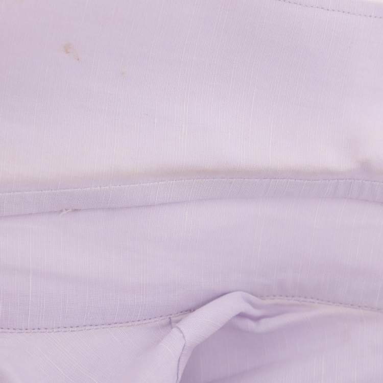 Pre Owned Ermenegildo Zegna Lilac Linen Blend Long Sleeve Shirt S