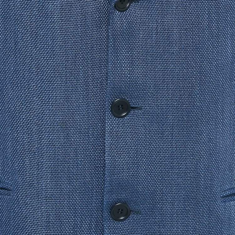 Pre Owned Ermenegildo Zegna Navy Blue Linen Blend Blazer XL