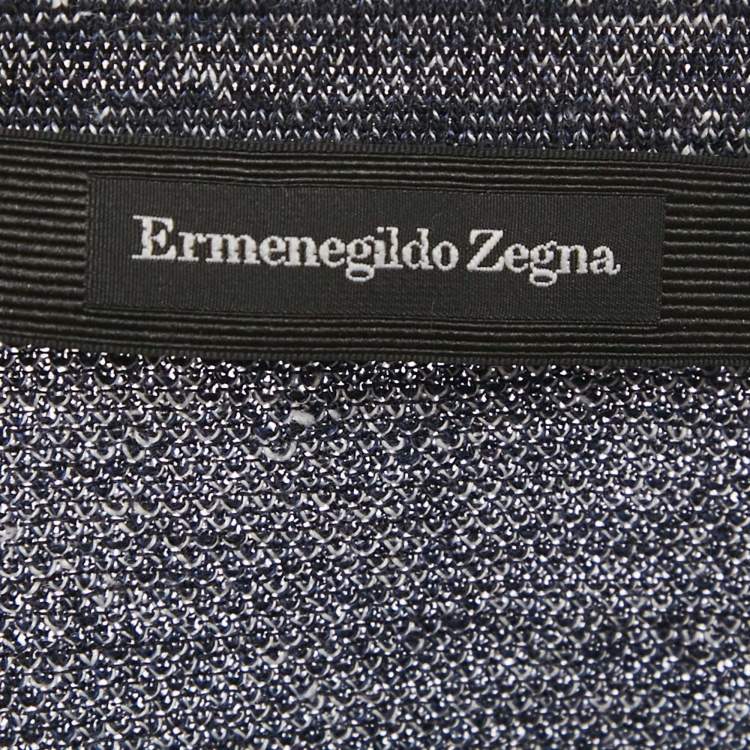 Pre Owned Ermenegildo Zegna Blue Jersey Polo T-Shirt S