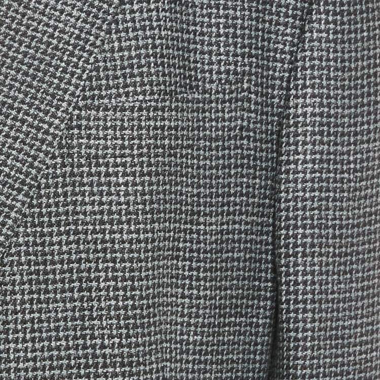 Pre Owned Ermenegildo Zegna Grey Patterned Wool Blend Single Breasted Blazer XXXL