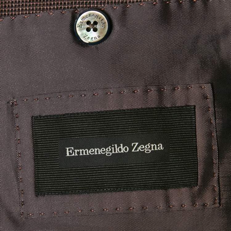 Pre Owned Ermenegildo Zegna Pink Patterned Cotton Blend Blazer L